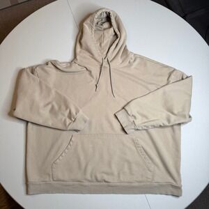 Original Use Mens XXL‎ Hoodie Tan Beige Fleece Pullover Sweatshirt